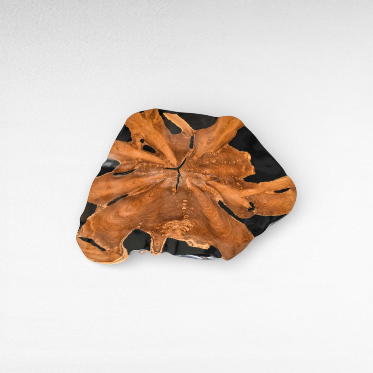 COFFEE TABLE TEAK WOOD & RESIN W100 |D110 |H50 cm