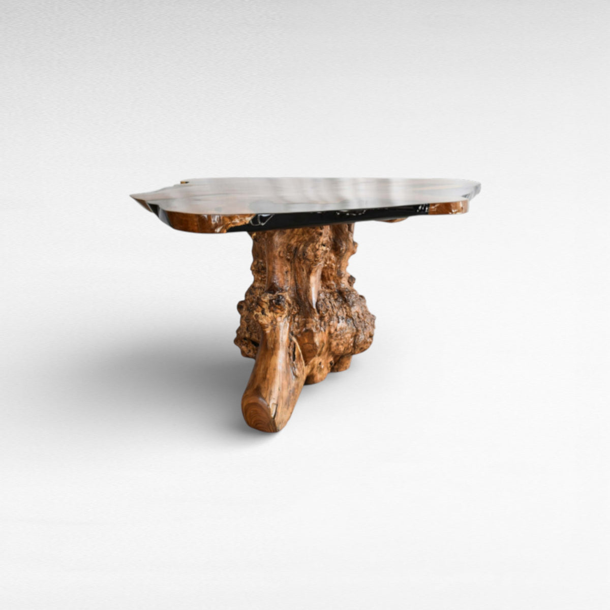 COFFEE TABLE TEAK WOOD & RESIN W100 |D110 |H50 cm