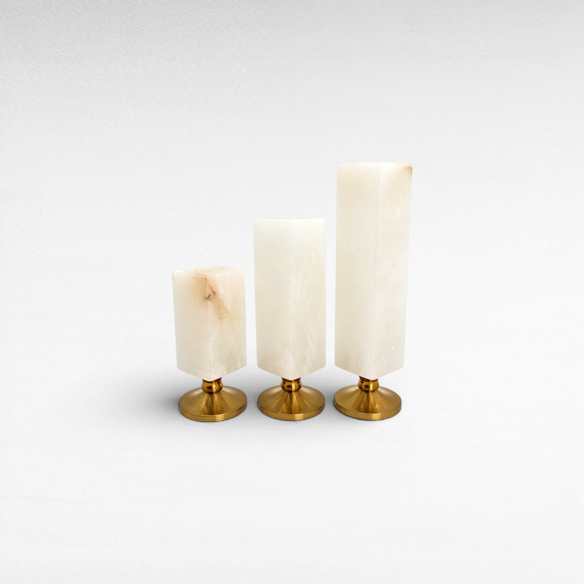 MARBLE CANDLE HOLDER SET OF 3