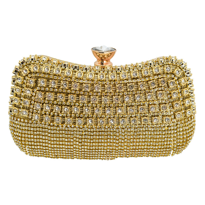 CLUTCH 6 GOLD WITH STRASS TEARS