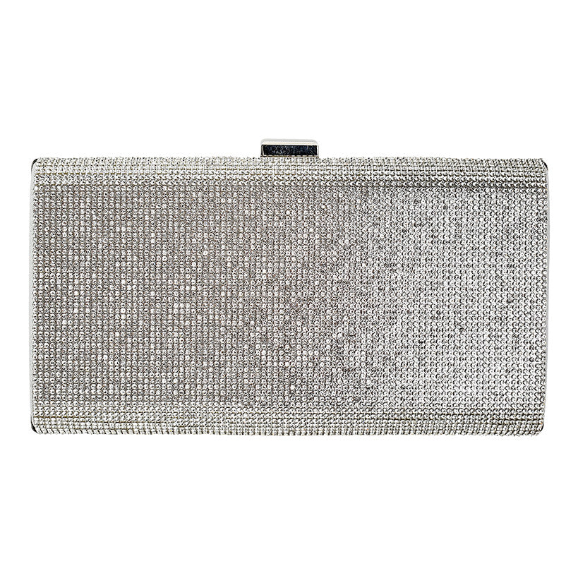 CLUTCH 10 SILVER SMALL STRASS
