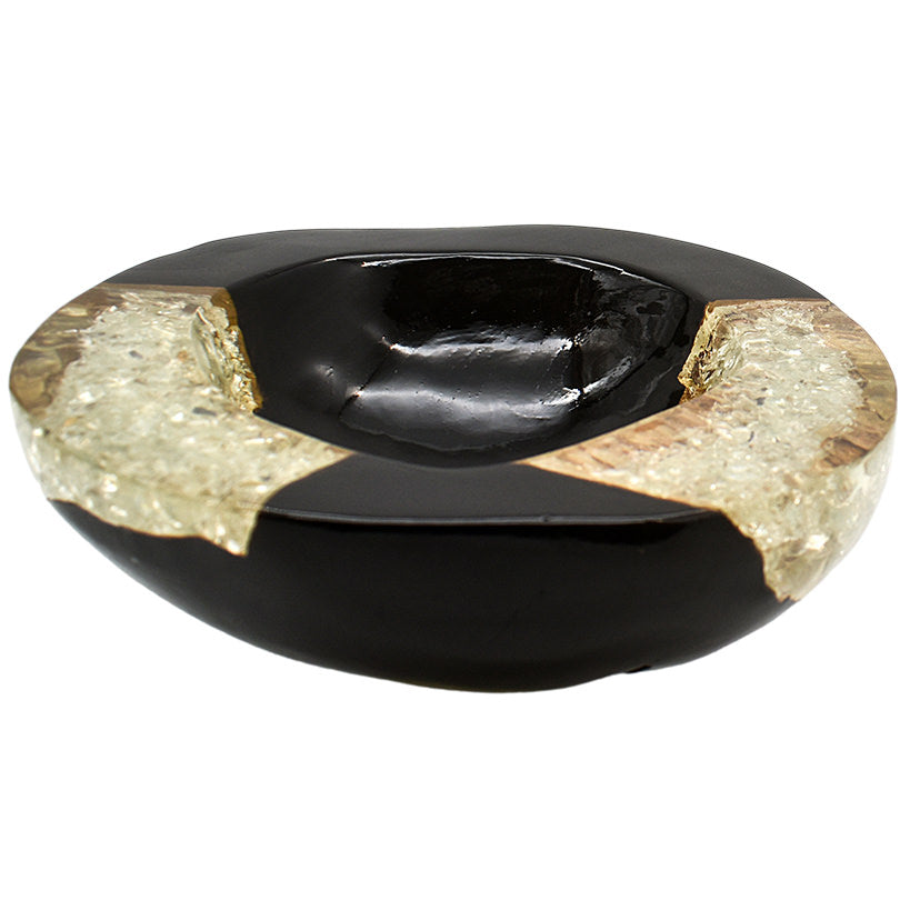 BLACK TEAK RESIN HALF TRANSPARENT 25 CM