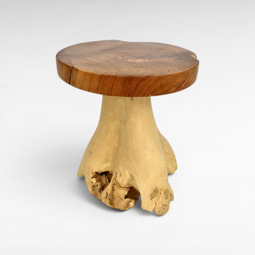 TEAK WOOD NATURAL SIDE TABLE W40 |D40 |H45 CM