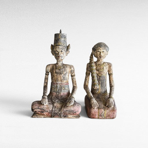 SITTING COUPLE - SET OF 2 MAN: 45x35x85cm, WOMAN: 27x37x65cm - Chora Mykonos