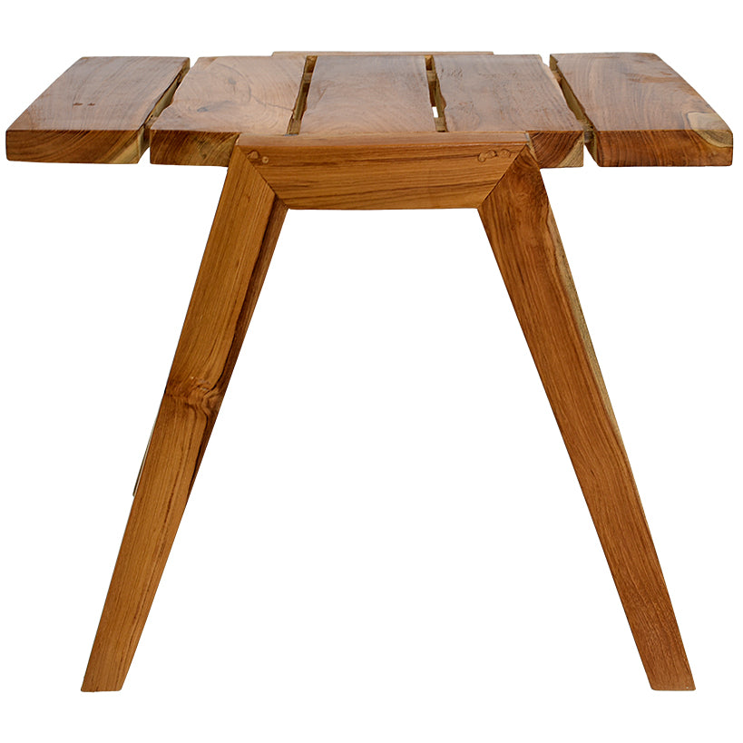 TEAK WOOD SIDE TABLE W30 |D50 |H45 CM