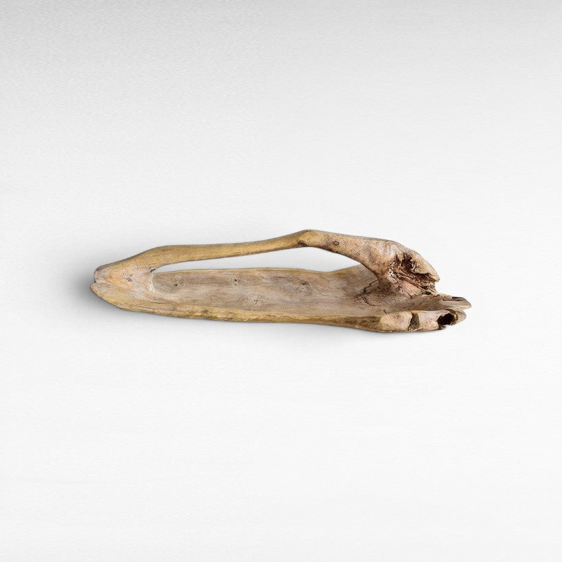 DECOR TRAY WOOD NATURAL 85x40x20cm - Chora Mykonos
