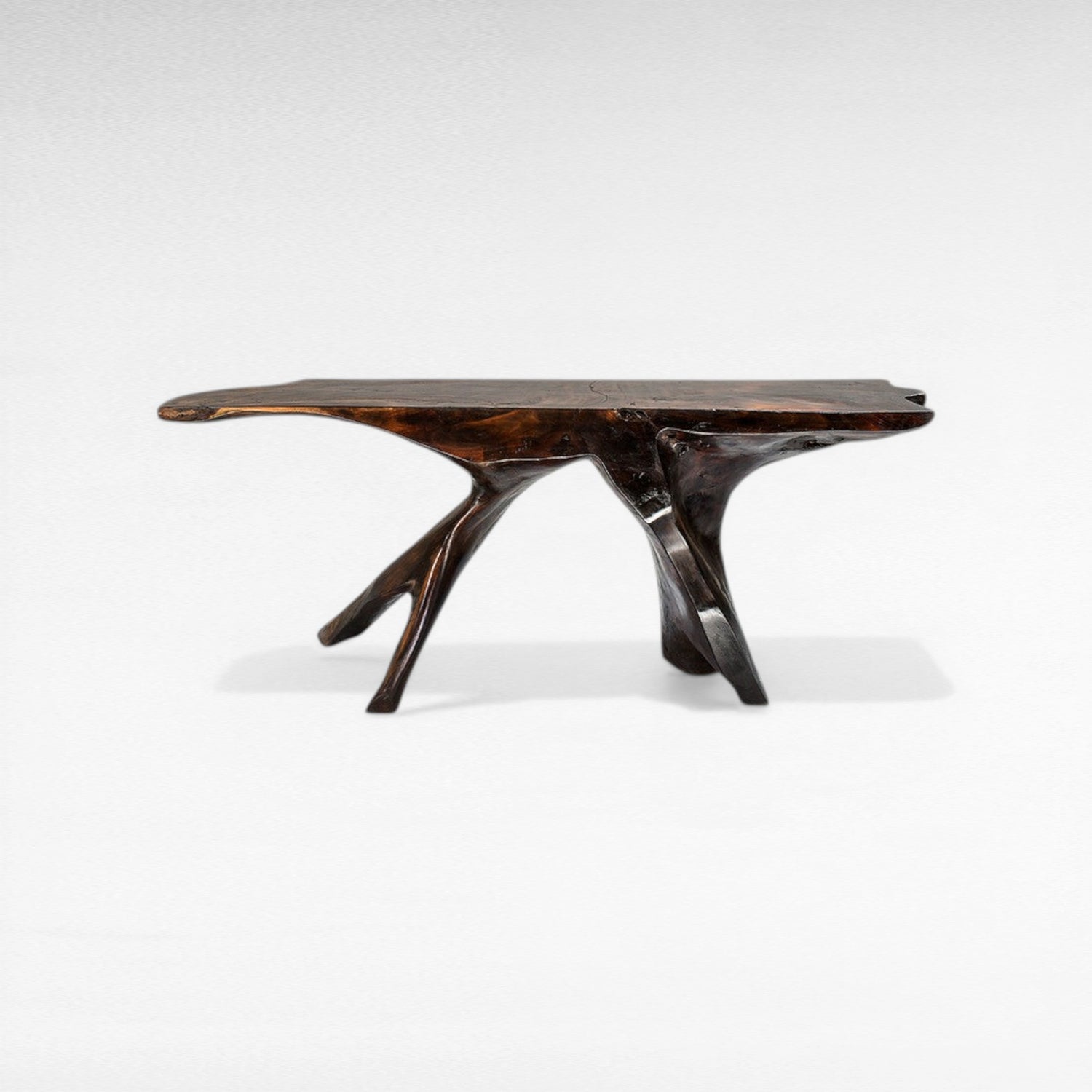 MAHOGANY WOOD WITH GLASS DARK BROWN COLOR W180 |D45 |H80 CM