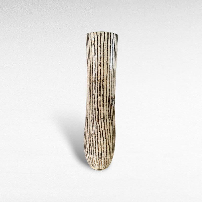 PALM WOOD WHITEWASH POT W30 |D30 |H120 CM