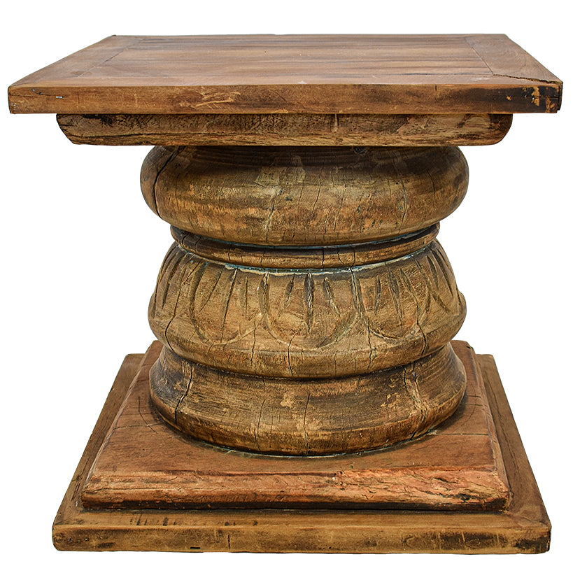 TEAK WOOD SIDE TABLE NATURAL W45 |D45 |H40 CM