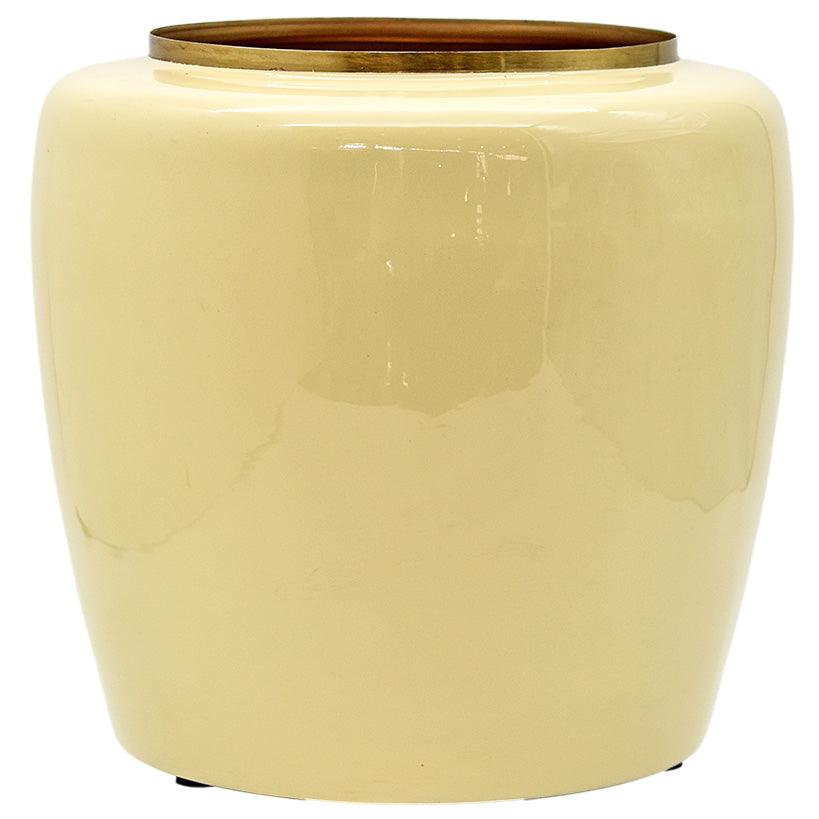 SO SHINNY WHITE VASE 23.5x25cm - Chora Mykonos
