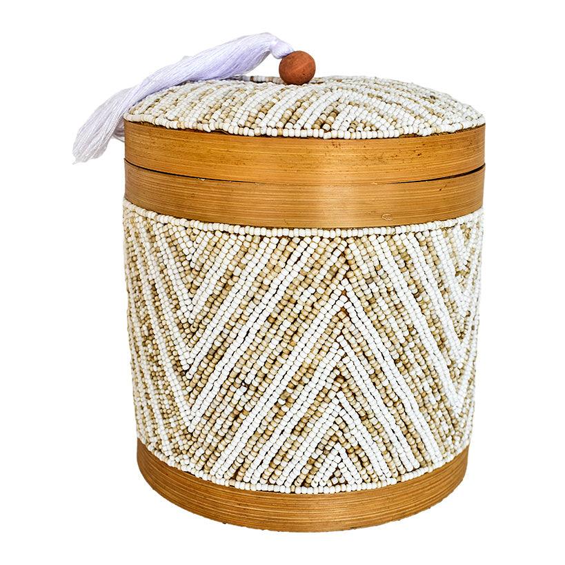 ROUND BOX CARAMEL - Chora Barefoot Luxury Living