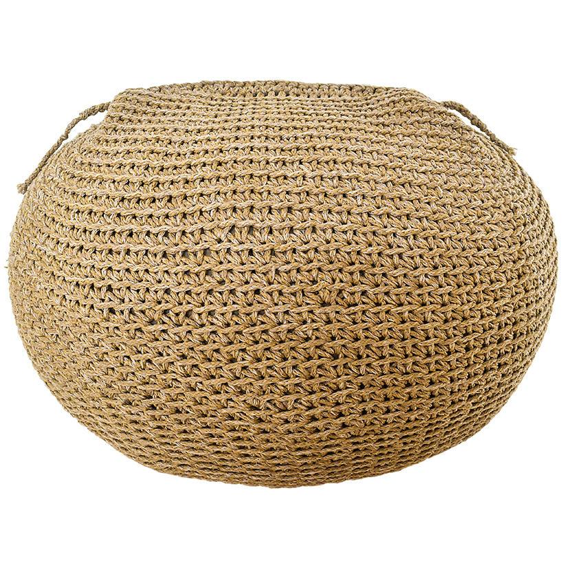POUF ROPE NATURAL 60x60x50cm - Chora Mykonos
