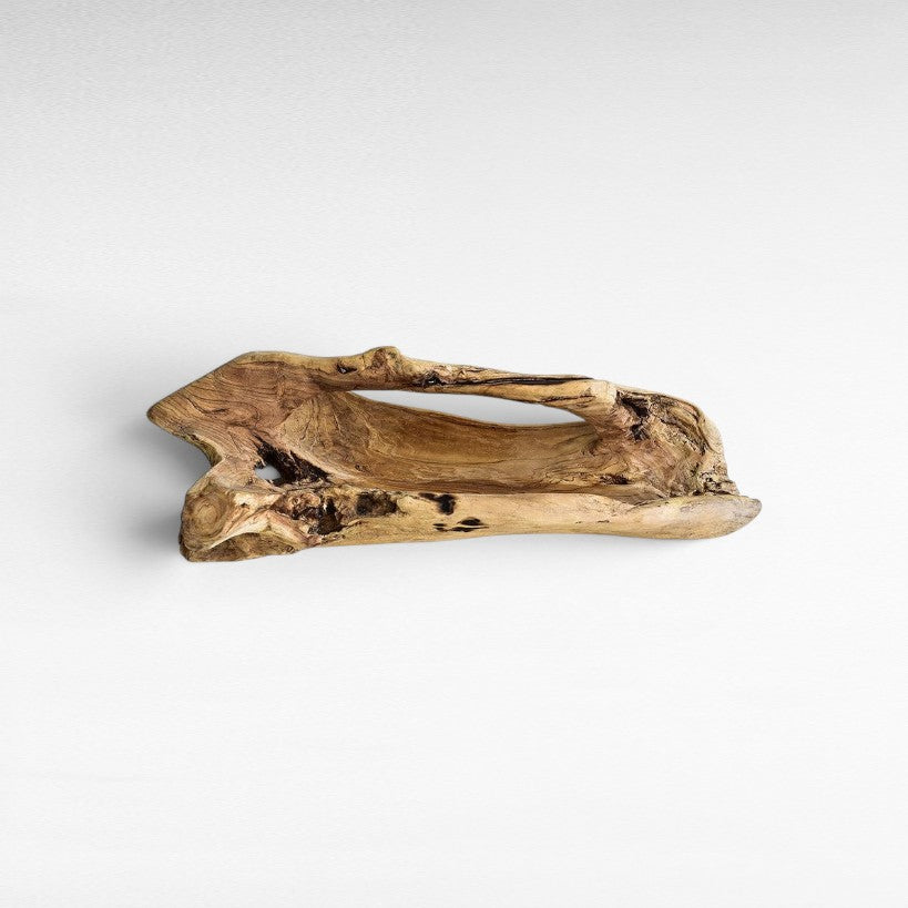 DECOR TRAY WOOD NATURAL 85x60x30cm - Chora Mykonos