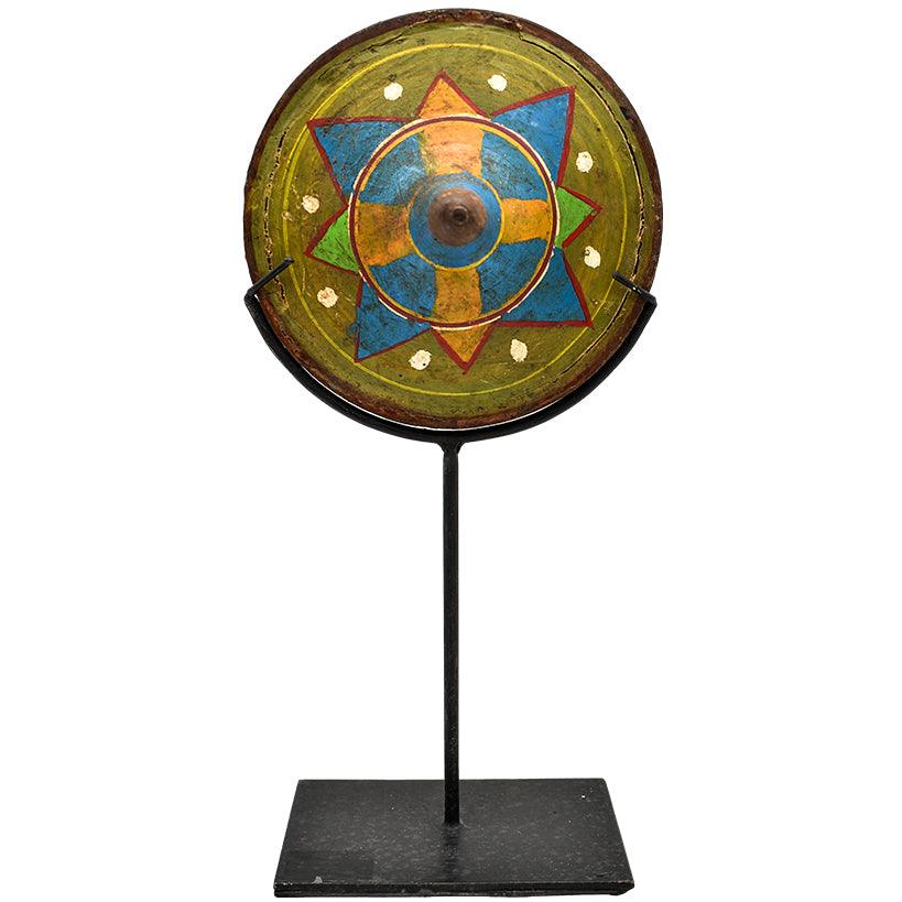 MULTICOLOR SPINNING TOP WITH STAND - Chora Mykonos