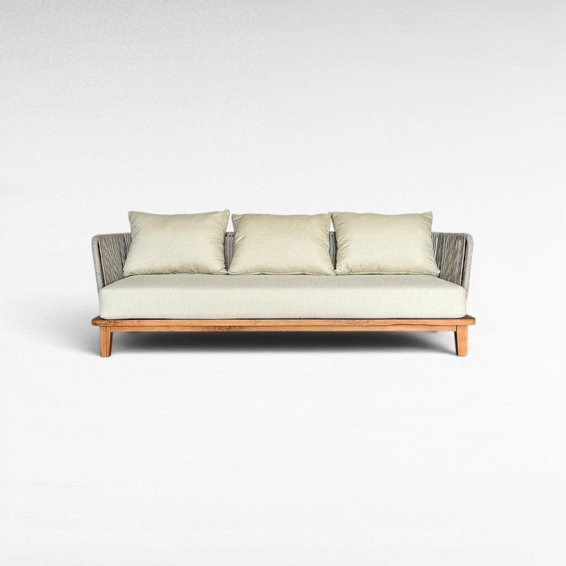 SOFA OVAL W/ ROPE BEIGE 210x100x68cm - Chora Mykonos