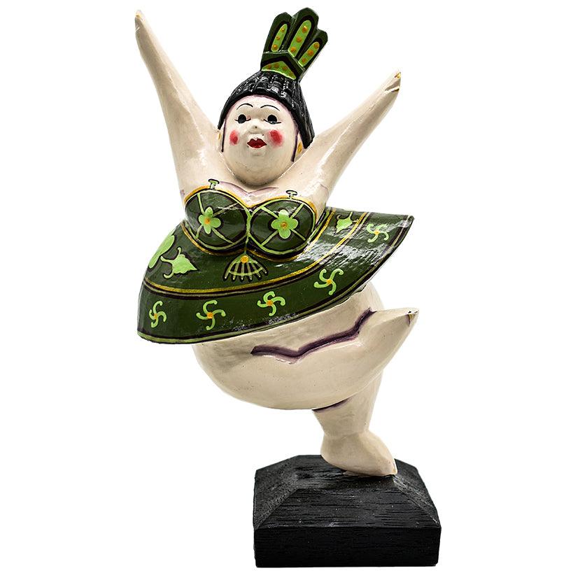 WOODEN BALLERINA 15x9x26cm - Chora Mykonos