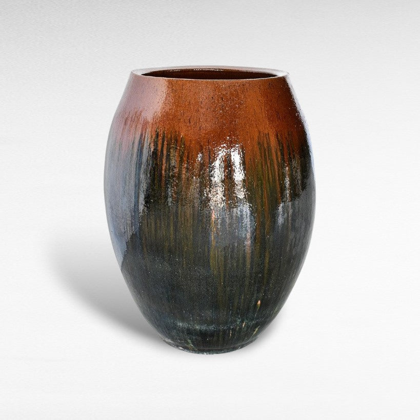 PLANTER WITH GLAZE FINISH - Chora Mykonos