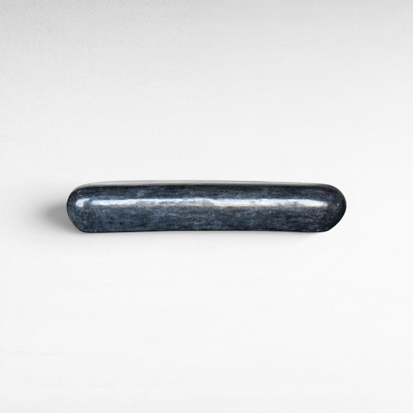 FIBER AND CEMENT DOWN TO EARTH BENCH BLACK - Chora Mykonos