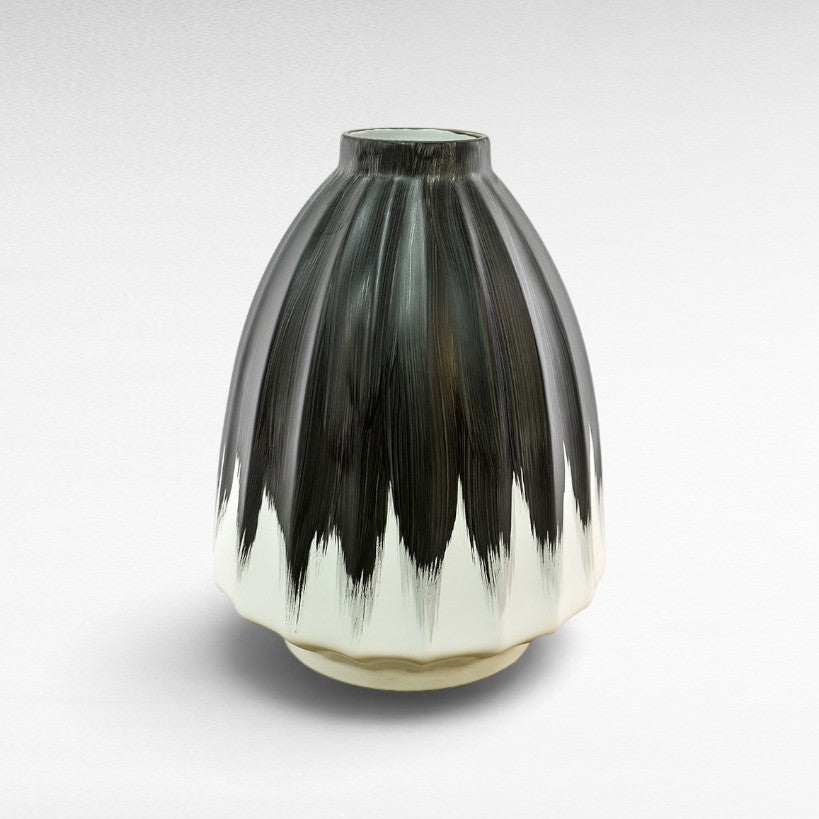VASE PORCELAIN BLACK & WHITE Φ27 |H34 CM