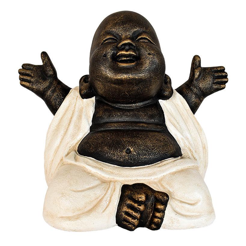 HAPPY MONK WHITE 40 CM H - Chora Mykonos