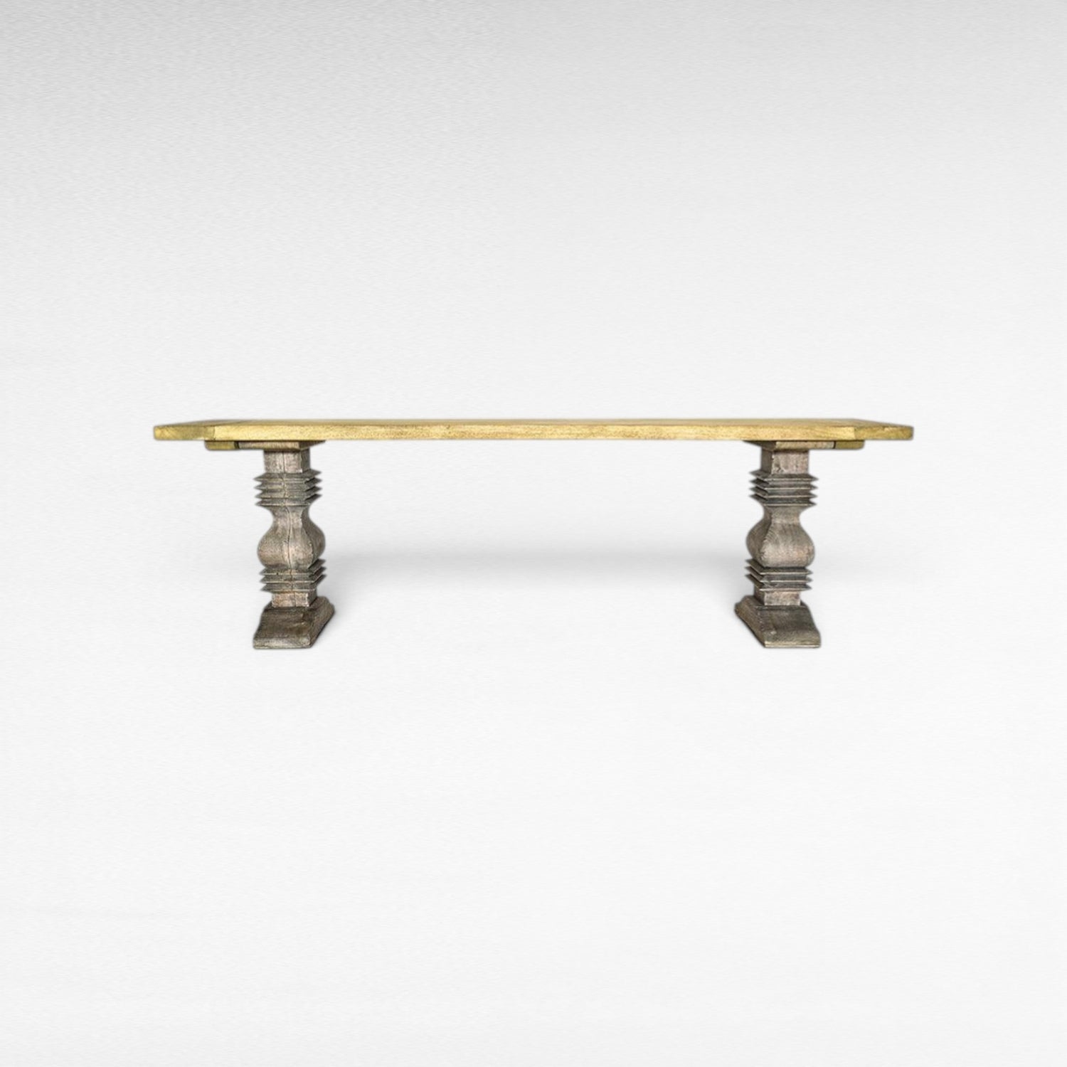 TOP OLIVE COLOR & ANTIQUE FOOT CONSOLE MONASTERE WITH DURIAN WOOD - Chora Mykonos