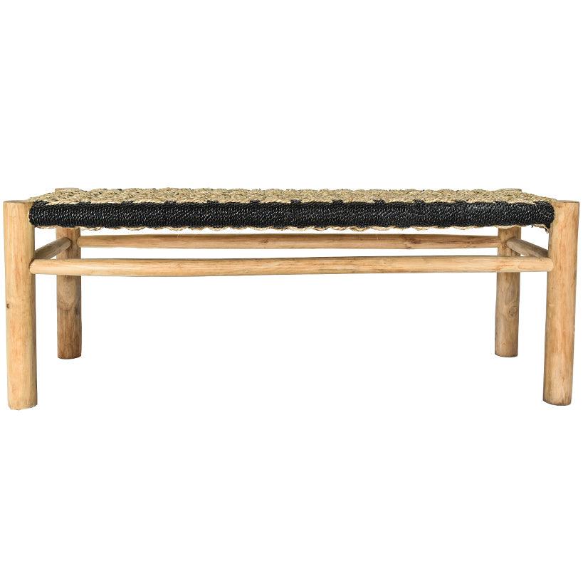 BENCH COLOR NATURAL-BLACK - Chora Barefoot Luxury Living