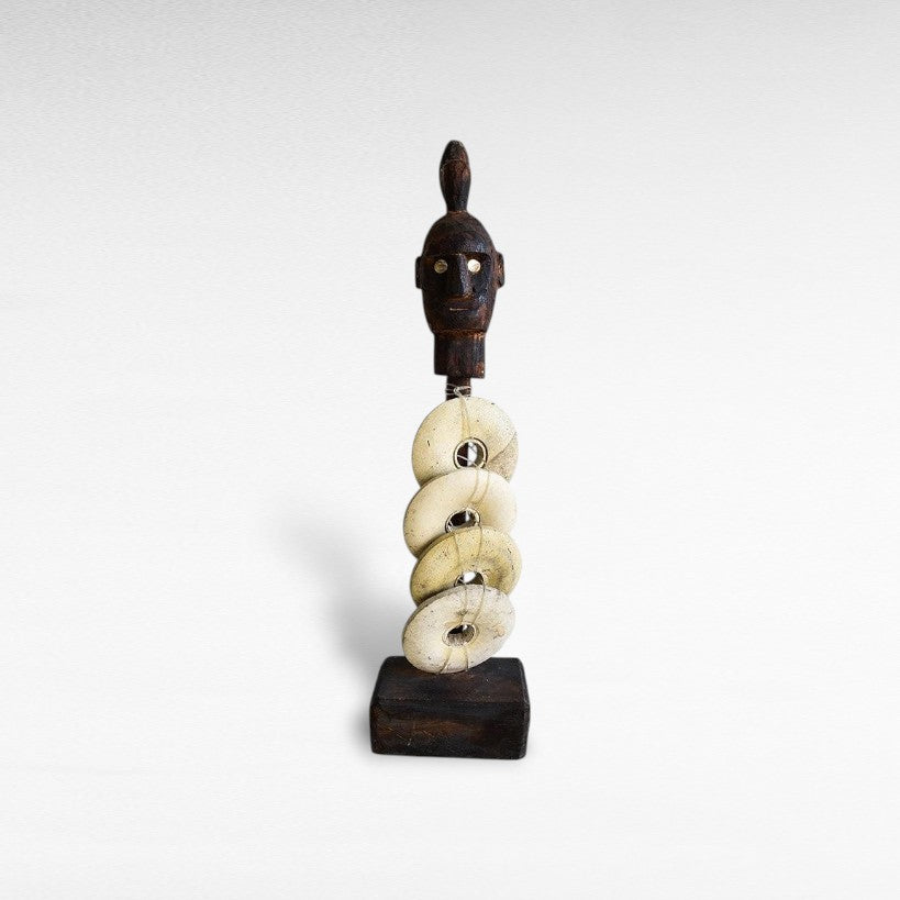 WOODEN STATUE 20x15x75cm - Chora Mykonos
