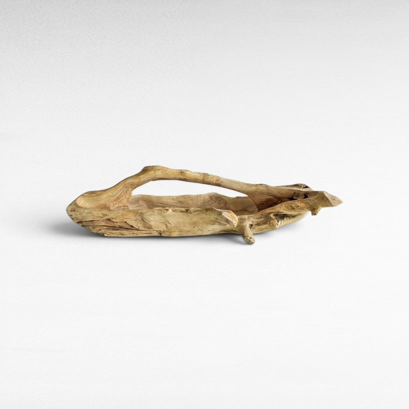 DECOR TRAY WOOD NATURAL 85x45x25cm - Chora Mykonos