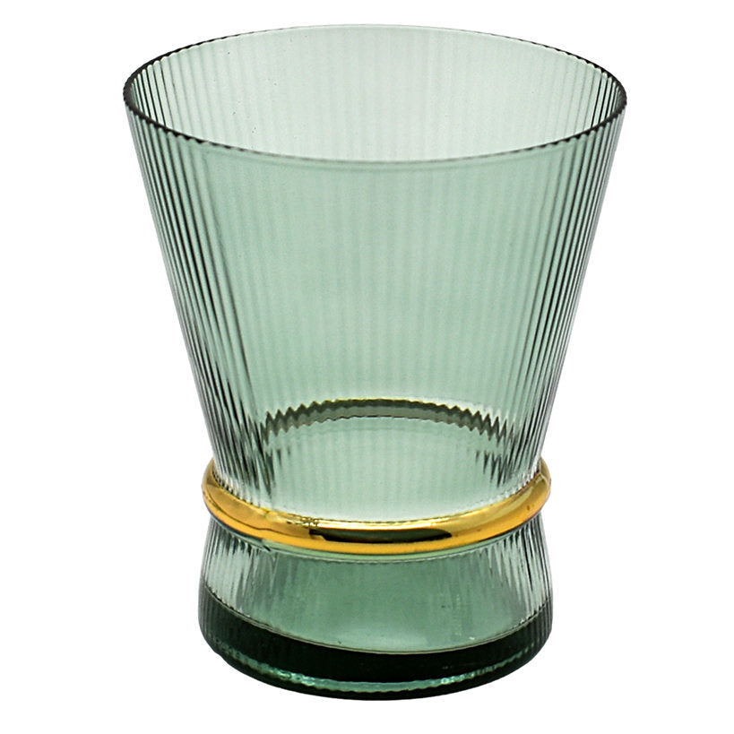 CASINO GLASSES SET OF 6 GREEN
