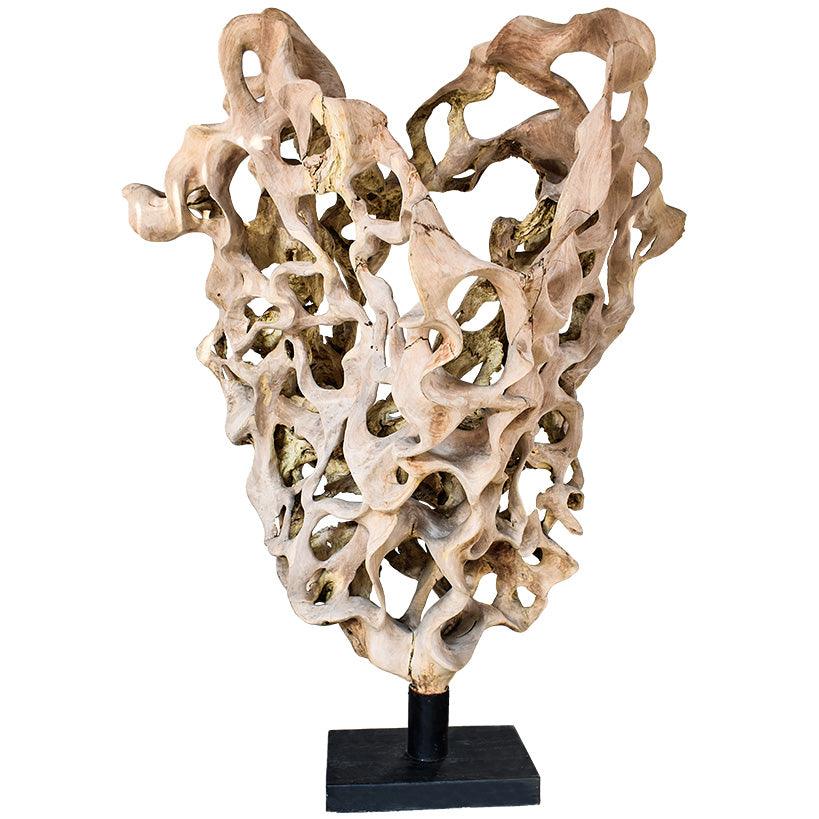TEAK ROOT DECORATION W/ STAND - Chora Mykonos