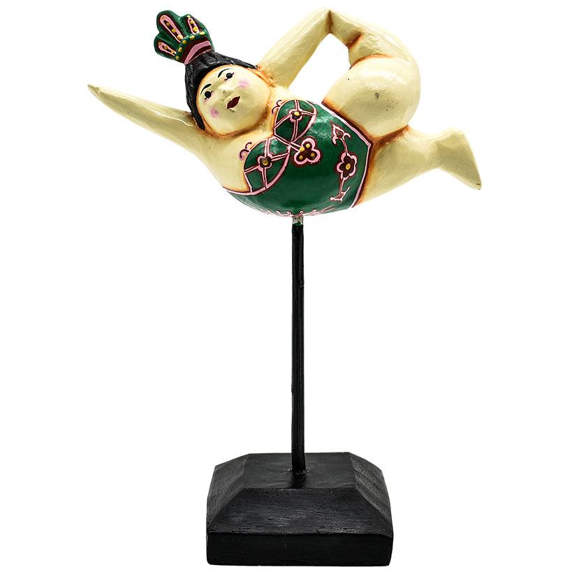 WOODEN BALERINA 18x13x27cm - Chora Mykonos