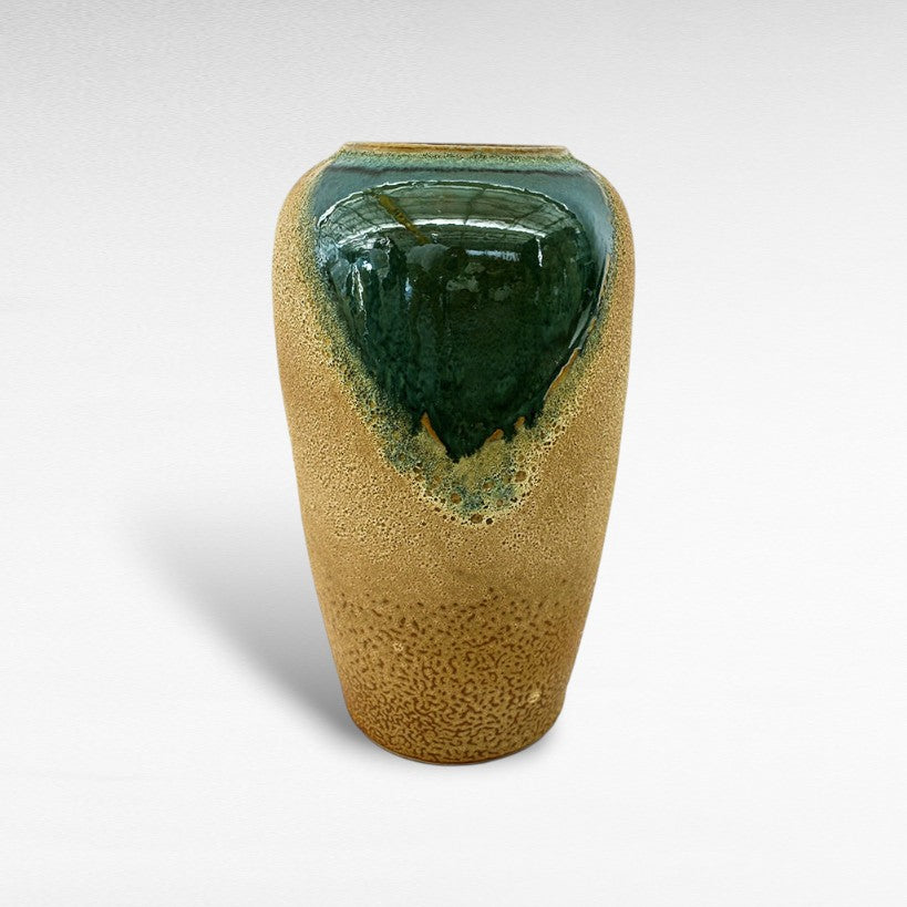 CERAMIC PLANTER WITH ENAMEL PAINTING Φ40 |Η60 CM