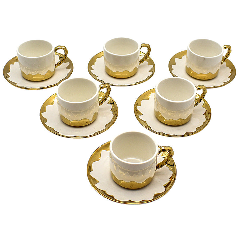 COFFEE CUP WITH PLATE SET OF 6
