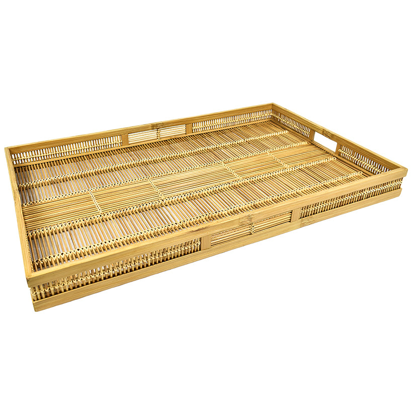 BAMBOO TRAY NATURAL 80X50X8CM