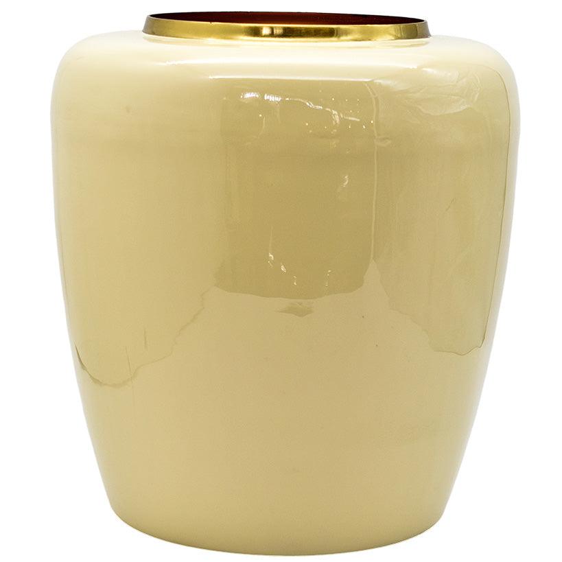 SO SHINNY WHITE VASE 32x35cm - Chora Mykonos