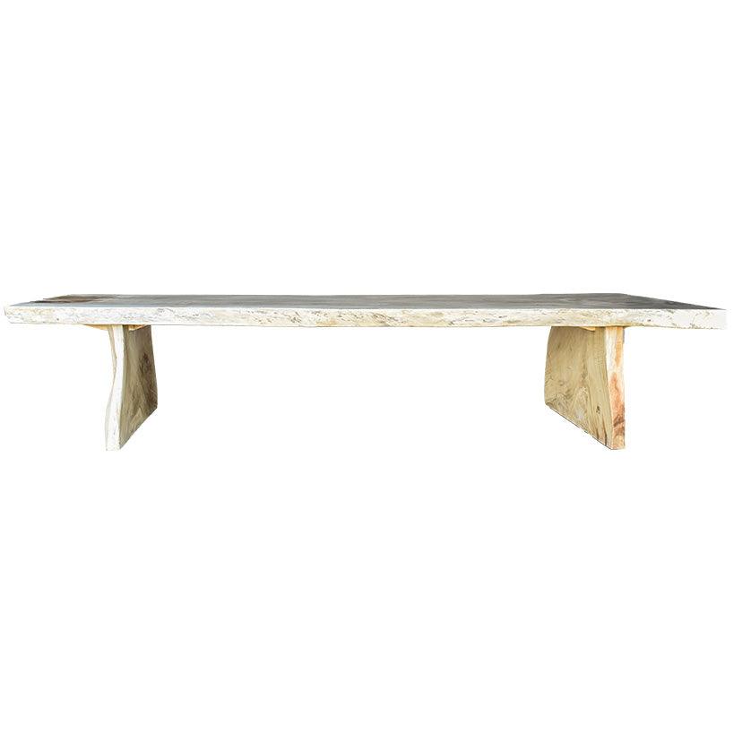 DINING TABLE SUAR WOOD BLEACHED 400X130X80 CM - Chora Mykonos
