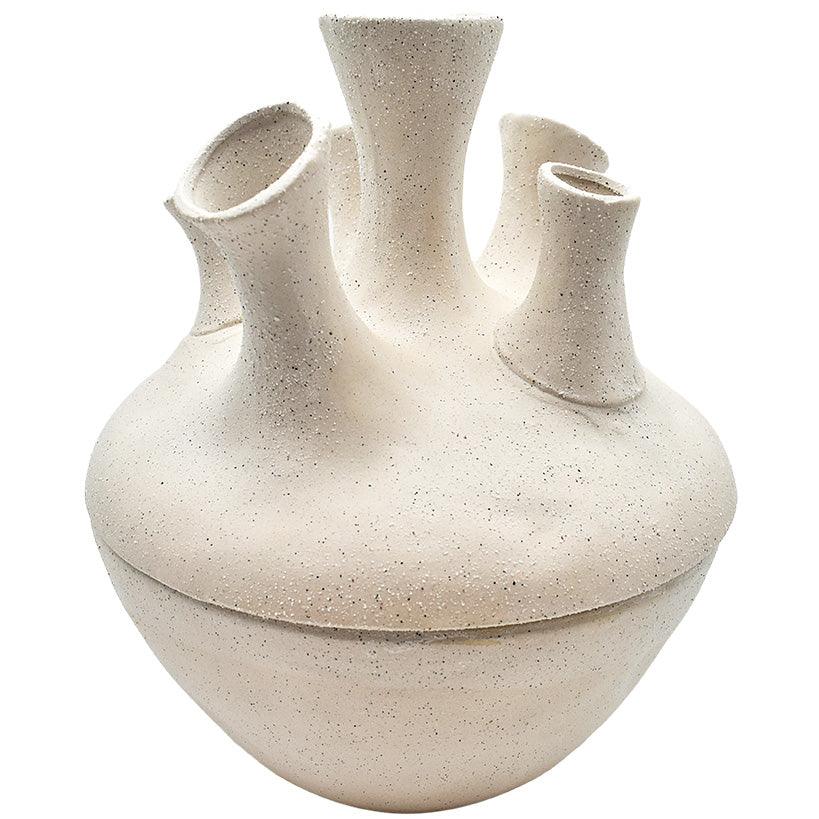 HEART VASE WHITE - Chora Mykonos