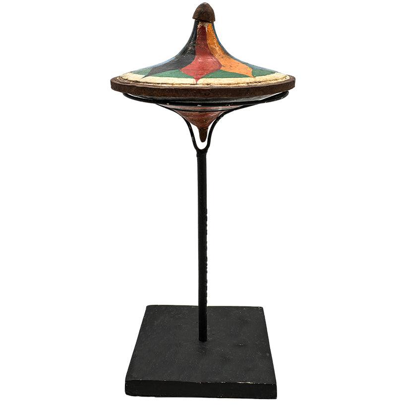 MULTICOLOR SPINNING TOP WITH STAND - Chora Mykonos