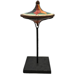 MULTICOLOR SPINNING TOP WITH STAND - Chora Mykonos