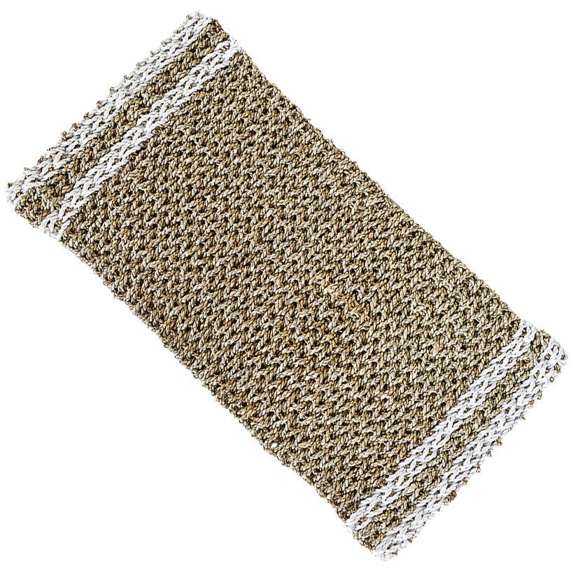 SEAGRASS DOORMAT NATURAL WHITE - Chora Mykonos