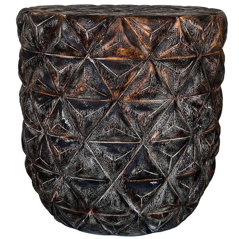 LYCHEE WOOD SIDE TABLE - Chora Mykonos