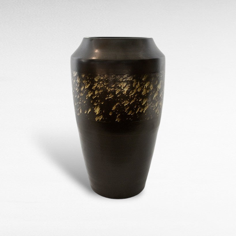 CERAMIC PLANTER WITH ENAMEL PAINTING Φ40 |Η60 CM