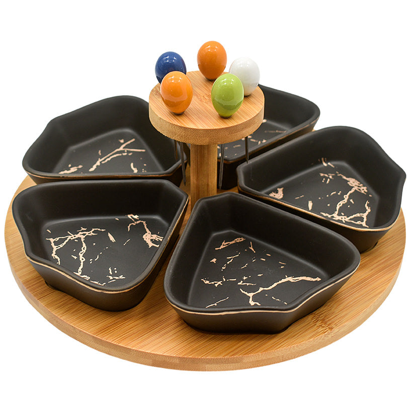 COCKTAIL BITES TRAY BLACK