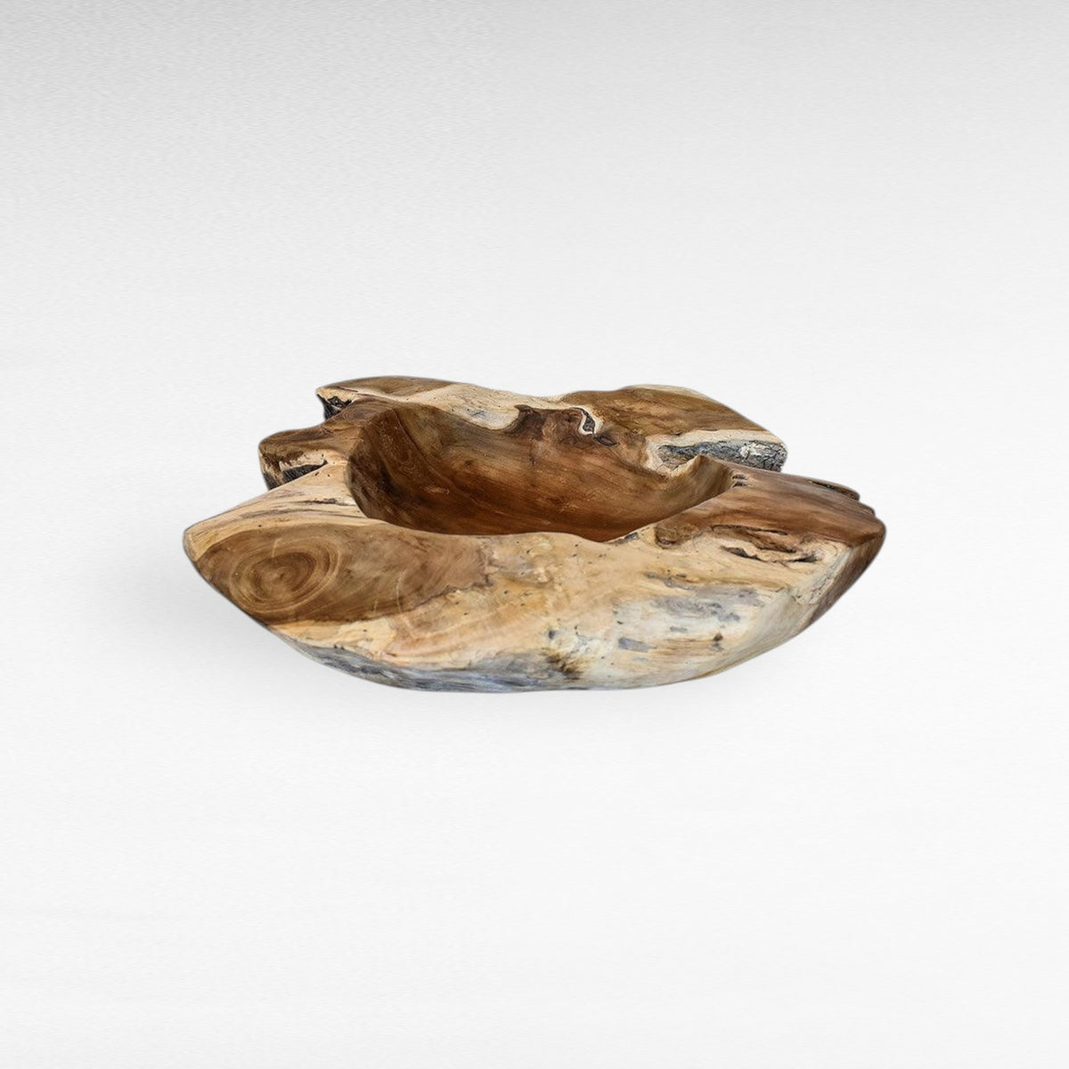 LARGE TEAK WOOD BOWL ONE OF A KIND - Chora Mykonos