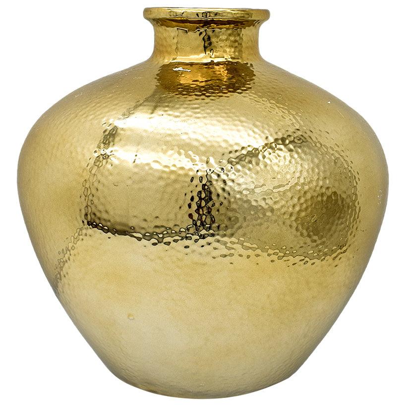 AMPHORA GOLDEN VASE 36x35cm - Chora Mykonos