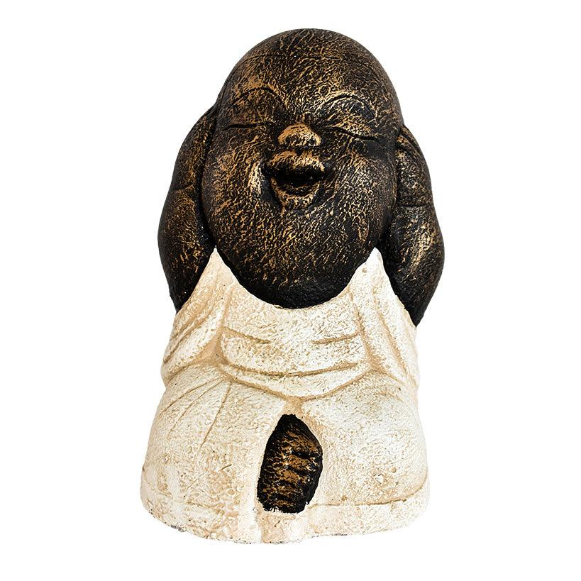 BLIND-DEAF-MUTE SET OF 3 SHAOLINS WHITE H.20 CM - Chora Mykonos