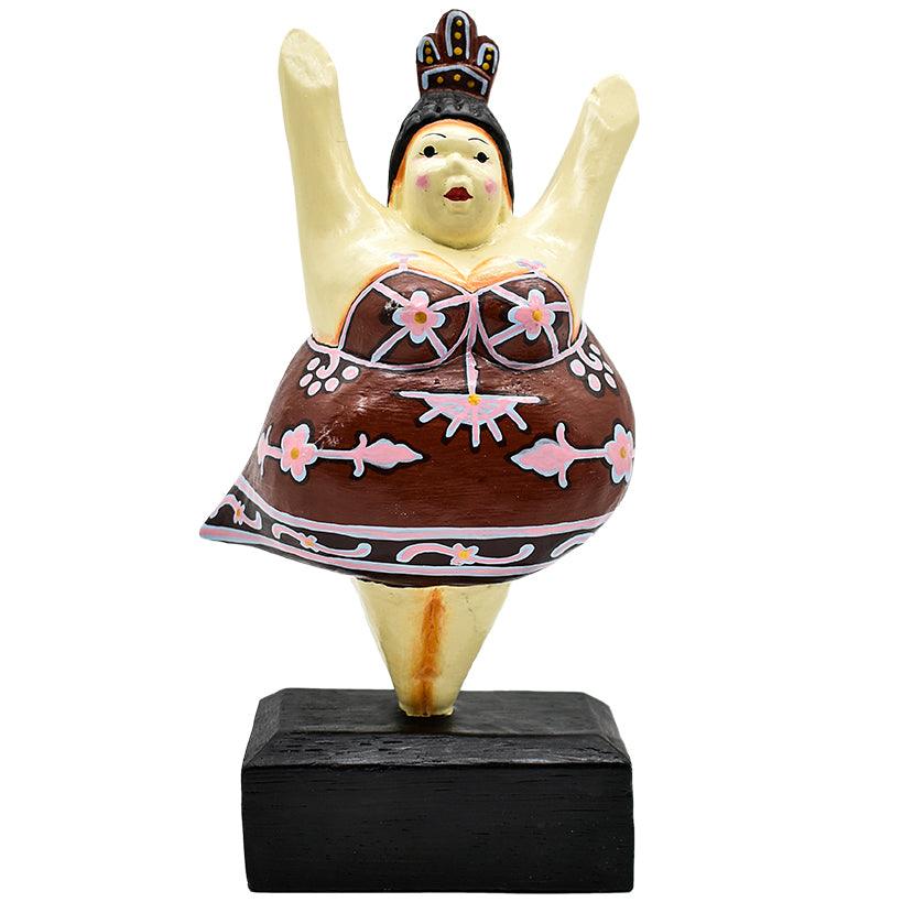 WOODEN BALLERINA 14x9x25cm - Chora Mykonos