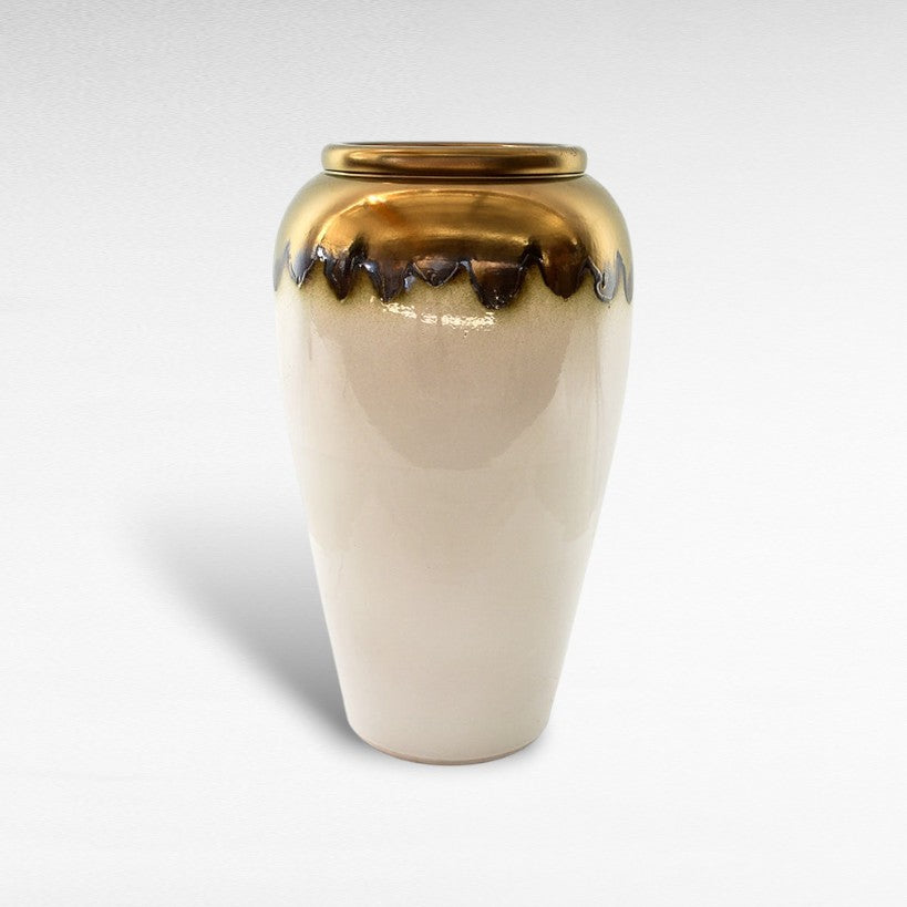 CERAMIC PLANTER WITH ENAMEL PAINTING Φ40 |Η60 CM