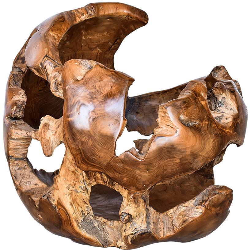 TEAK BALL DECORATION - Chora Mykonos