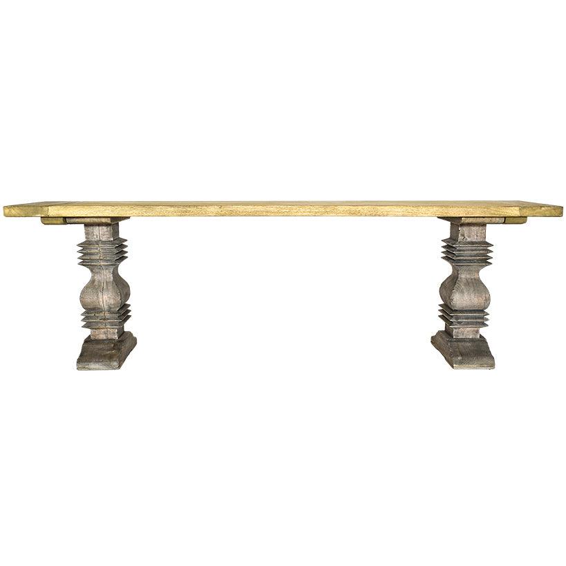 TOP OLIVE COLOR & ANTIQUE FOOT CONSOLE MONASTERE WITH DURIAN WOOD - Chora Mykonos